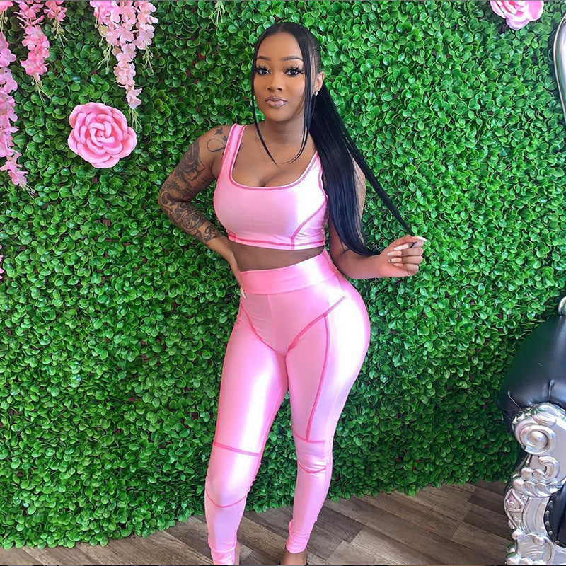 Women's fashion tight yoga clothes suit