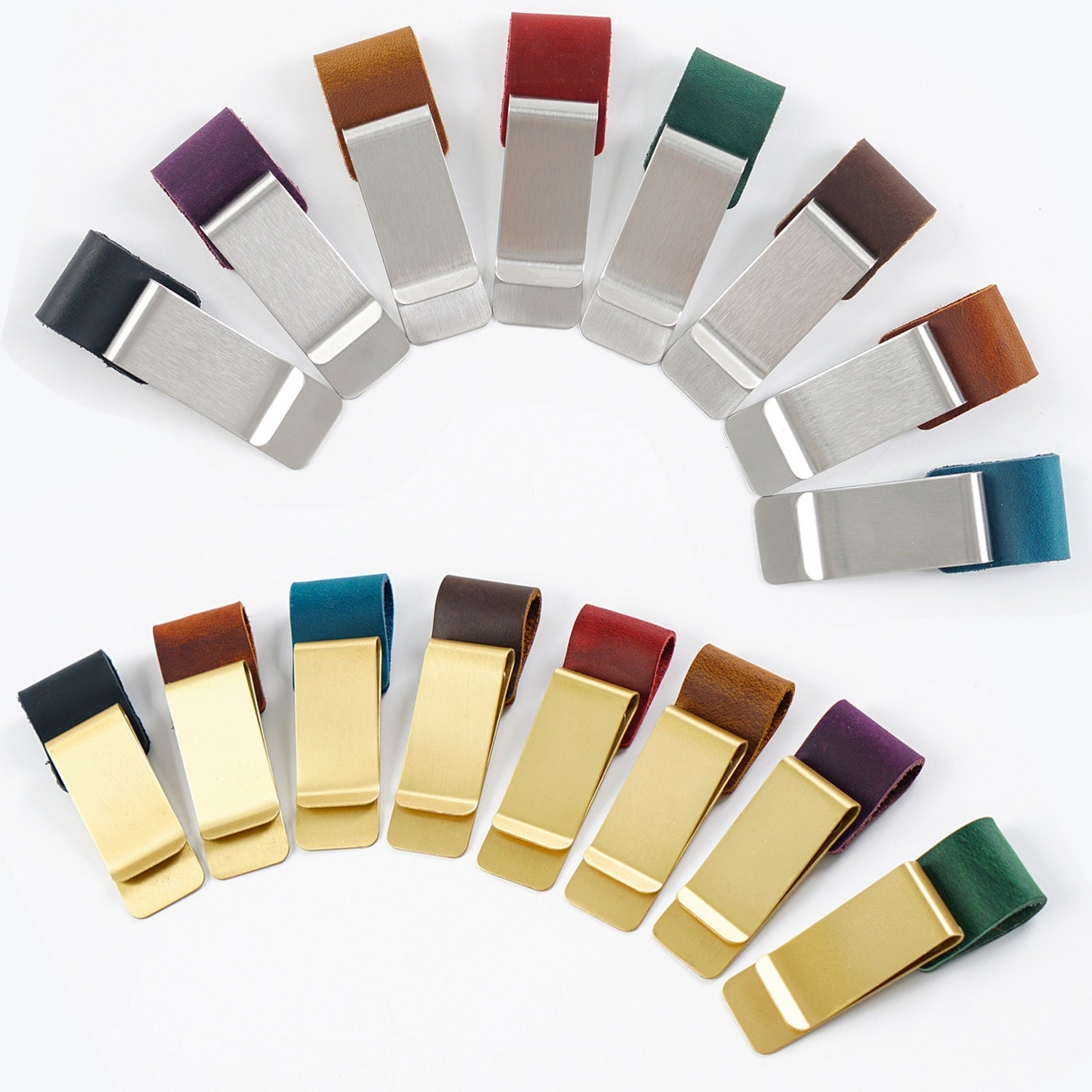 Wallet Metal Leather Vintage Notebook Accessories Bookmark Pen Holder