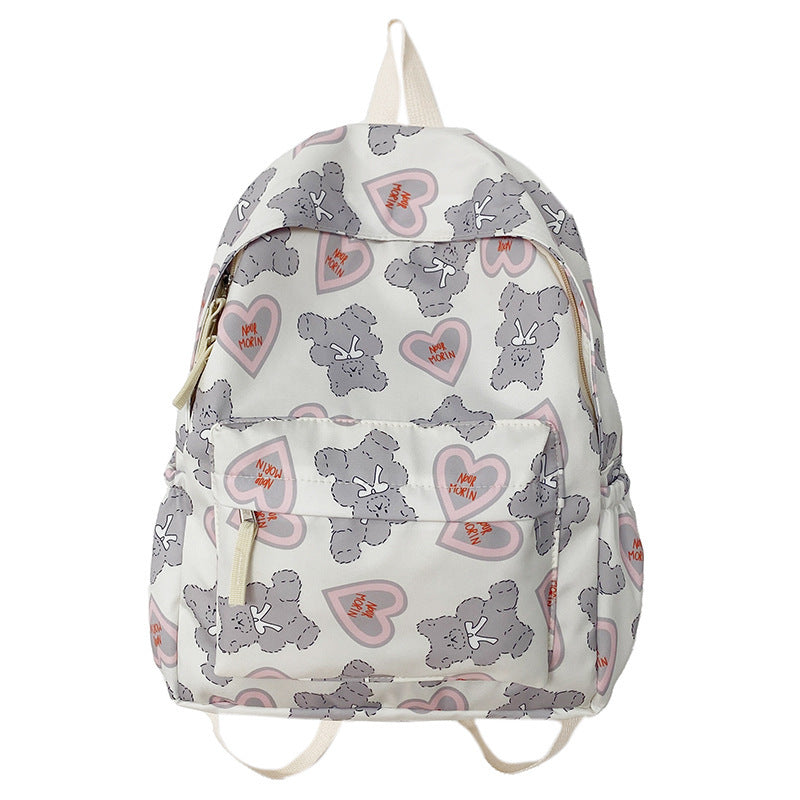 Women's Cute Fashion Bear Printed Schoolbag