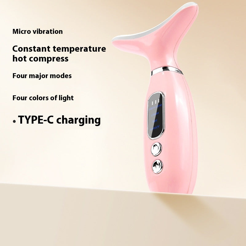 Electroplating Neck Beauty Instrument Vibration Hot Compress V Face Beauty Instrument