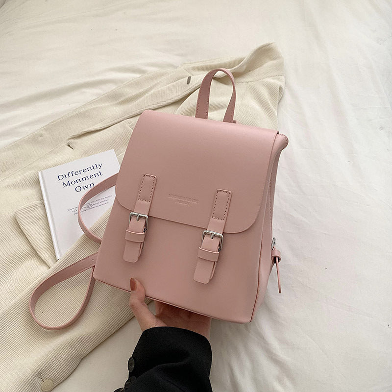 Women's Fashion Simple Solid Color Backpack