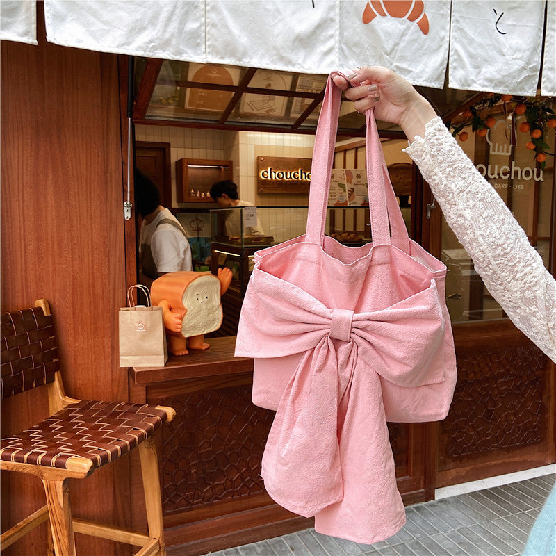 Fashion Personality Bow Girl Canvas Bag