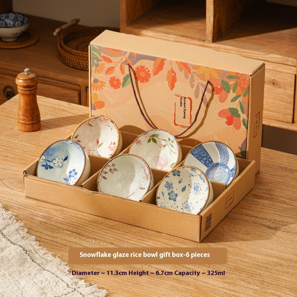 Ceramic Household Rice Bowl Set Give As Gifts