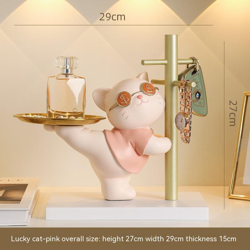 Lucky Cat Resin Crafts Storage Gifts Home Decoration