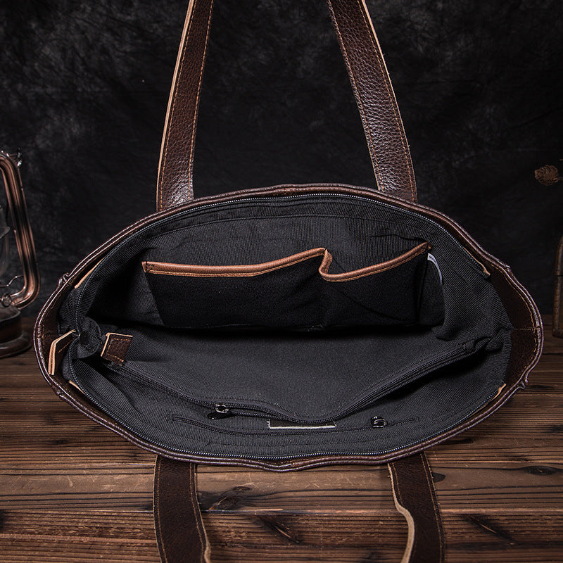 Cowhide fashion lychee handbag shoulder bag