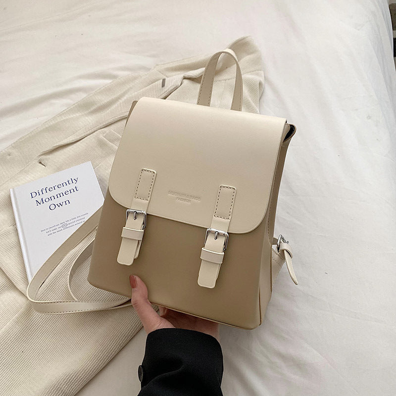 Women's Fashion Simple Solid Color Backpack