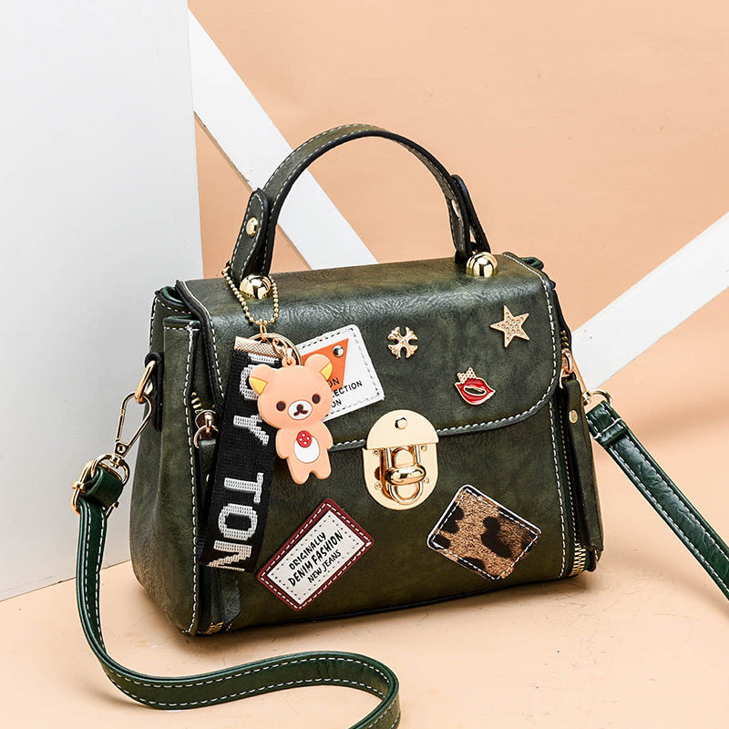 Fashion one-shoulder color matching bag