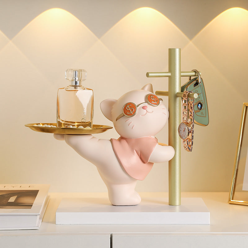 Lucky Cat Resin Crafts Storage Gifts Home Decoration