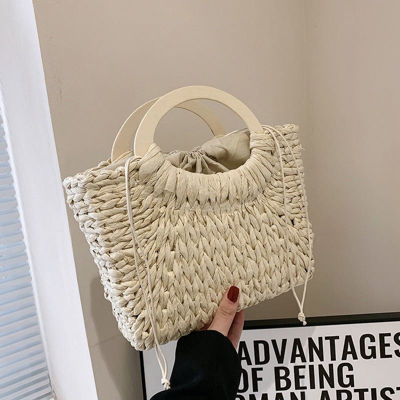 Women's Fashion Simple Handmade Straw Bag