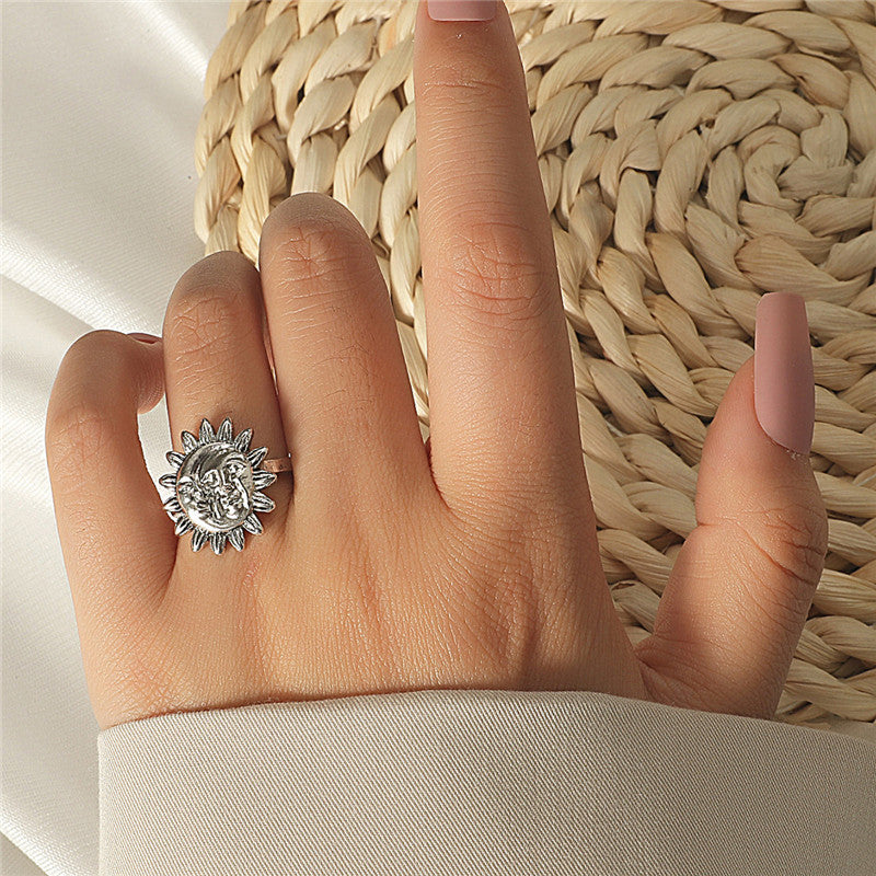 Abstract Face Ring Fashion Creative Accessories