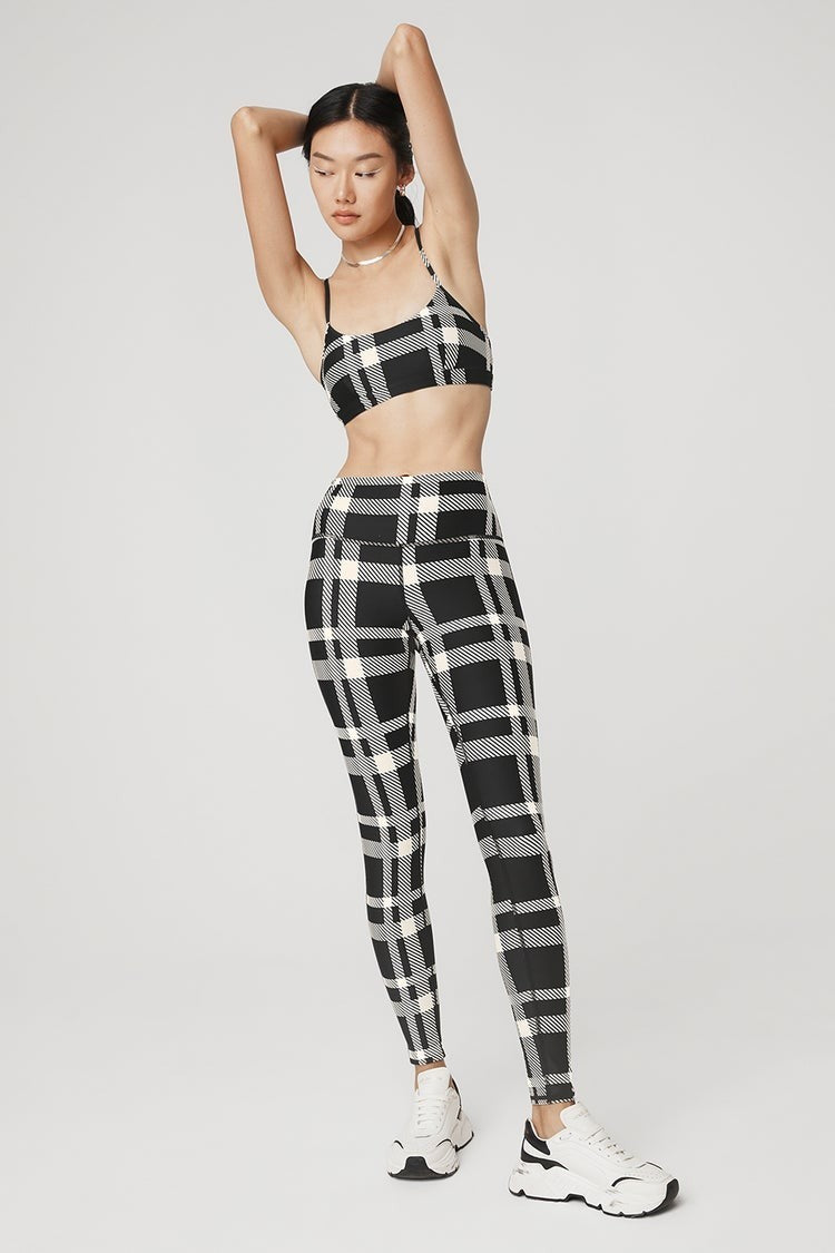 Fashion Large Plaid Yoga Clothes