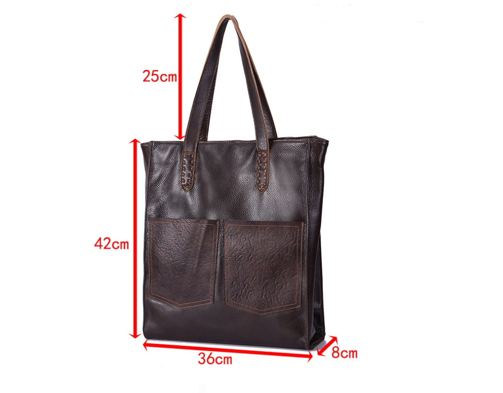 Cowhide fashion lychee handbag shoulder bag