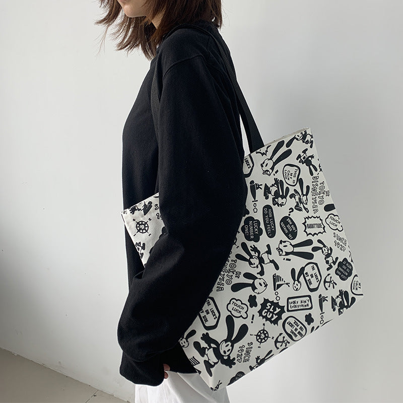 Fashion Netflix Bear Graffiti Canvas Bag