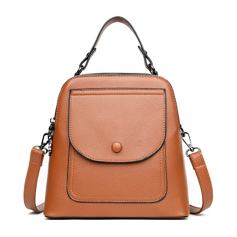 Vintage Leather Women's Fashion Multipurpose Backpack