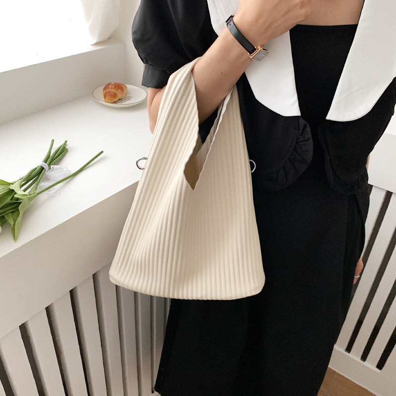 Women's Fashion Simple Striped Shoulder Bag