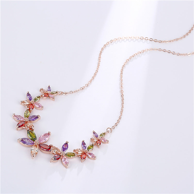 AAA Zircon Colorful Necklace Fashion Accessories Accessories