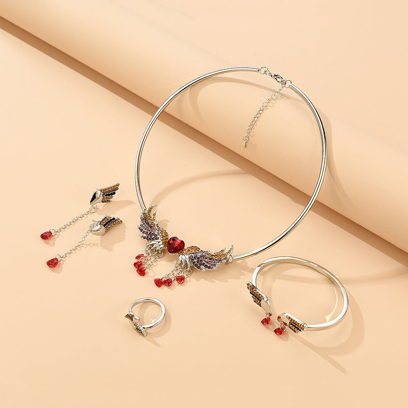 Angel Wings Four Piece Jewelry Set Fashion Luxury
