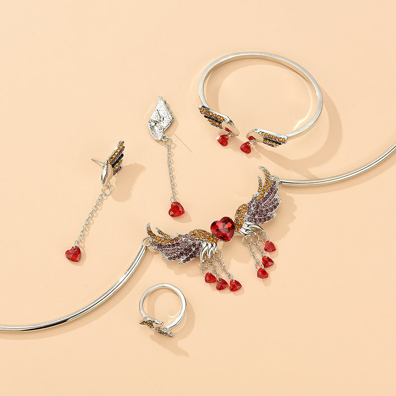 Angel Wings Four Piece Jewelry Set Fashion Luxury