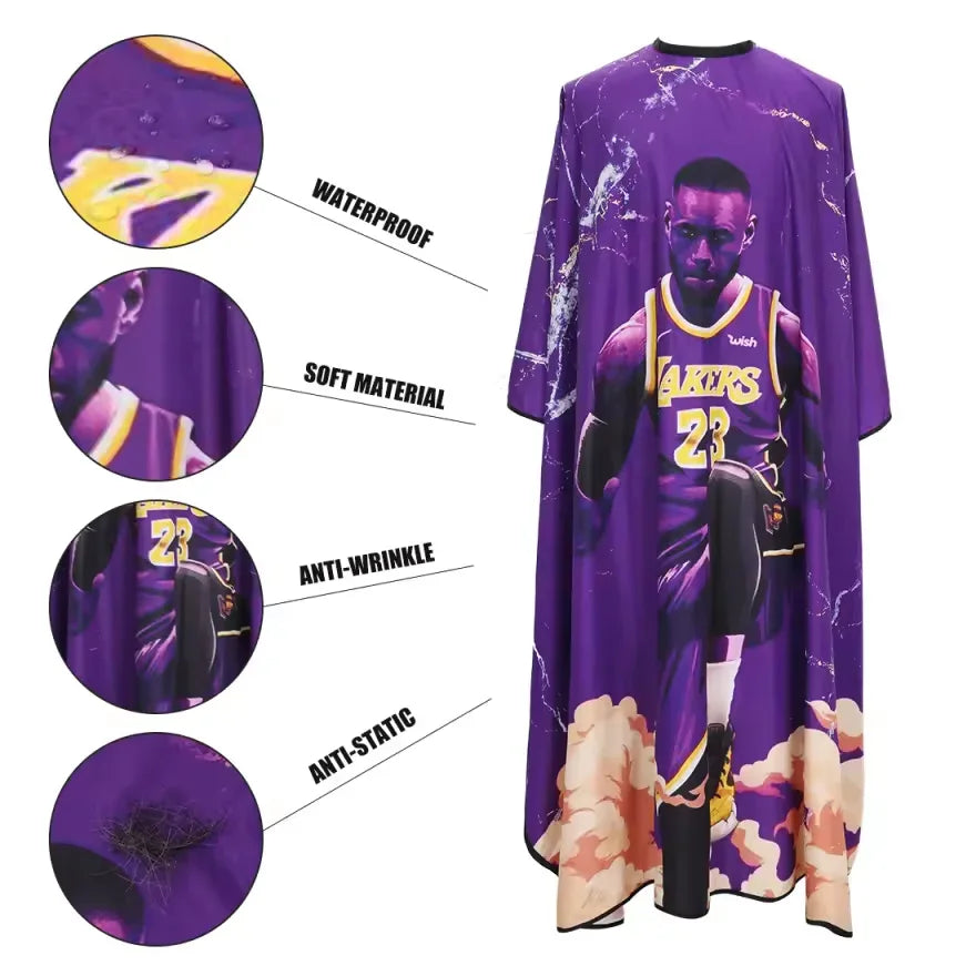 Vedenpitävä polyesteristä valmistettu hiustenleikkaus kappa & haircut cape