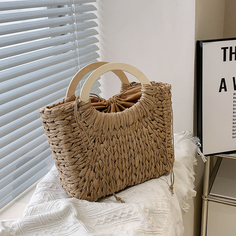 Women's Fashion Simple Handmade Straw Bag