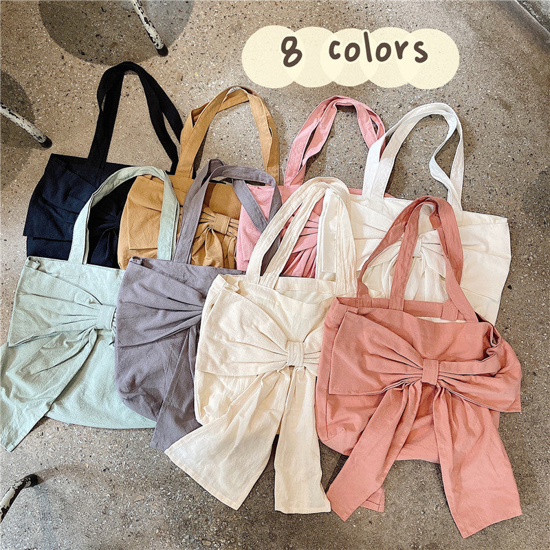 Fashion Personality Bow Girl Canvas Bag