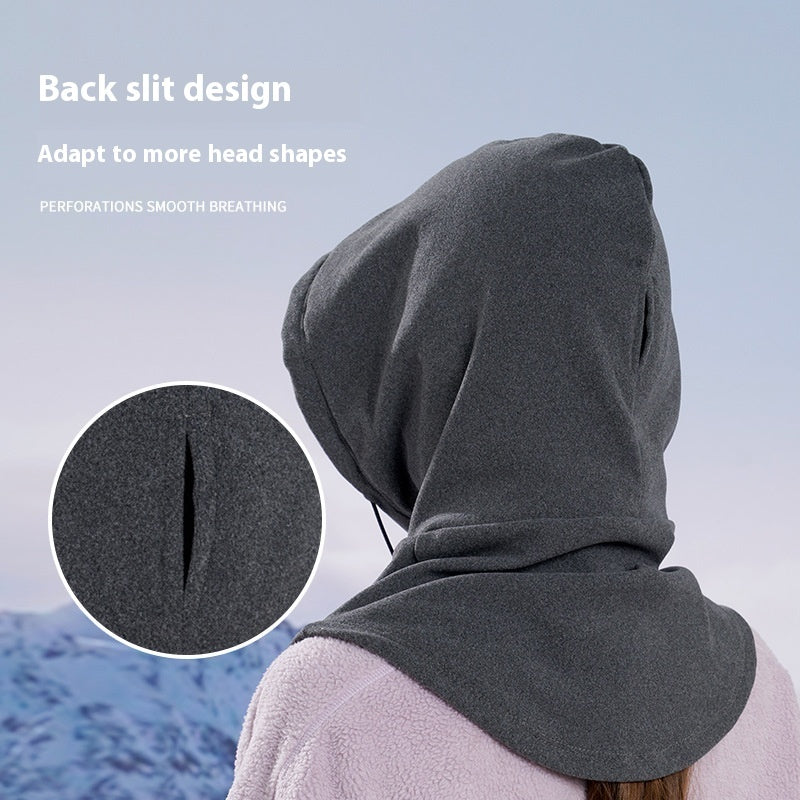 Winter Thermal Fleece Scarf Ski Face Mask Neck Warmer Hood Hat Windproof Cold Warm Riding Cap Sports Outdoor