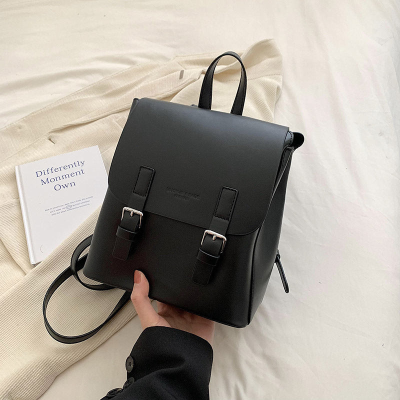 Women's Fashion Simple Solid Color Backpack