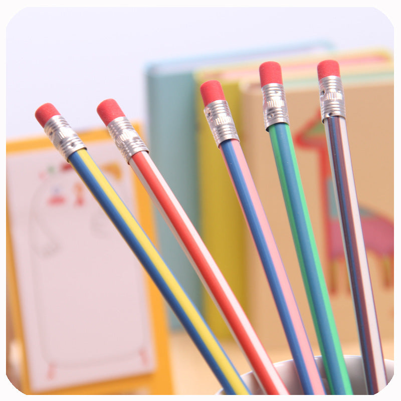Colorful Creative Striped Soft Pencil Small Gifts