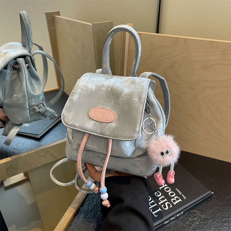 Trendy Women's Fashion Premium Velvet Backpack