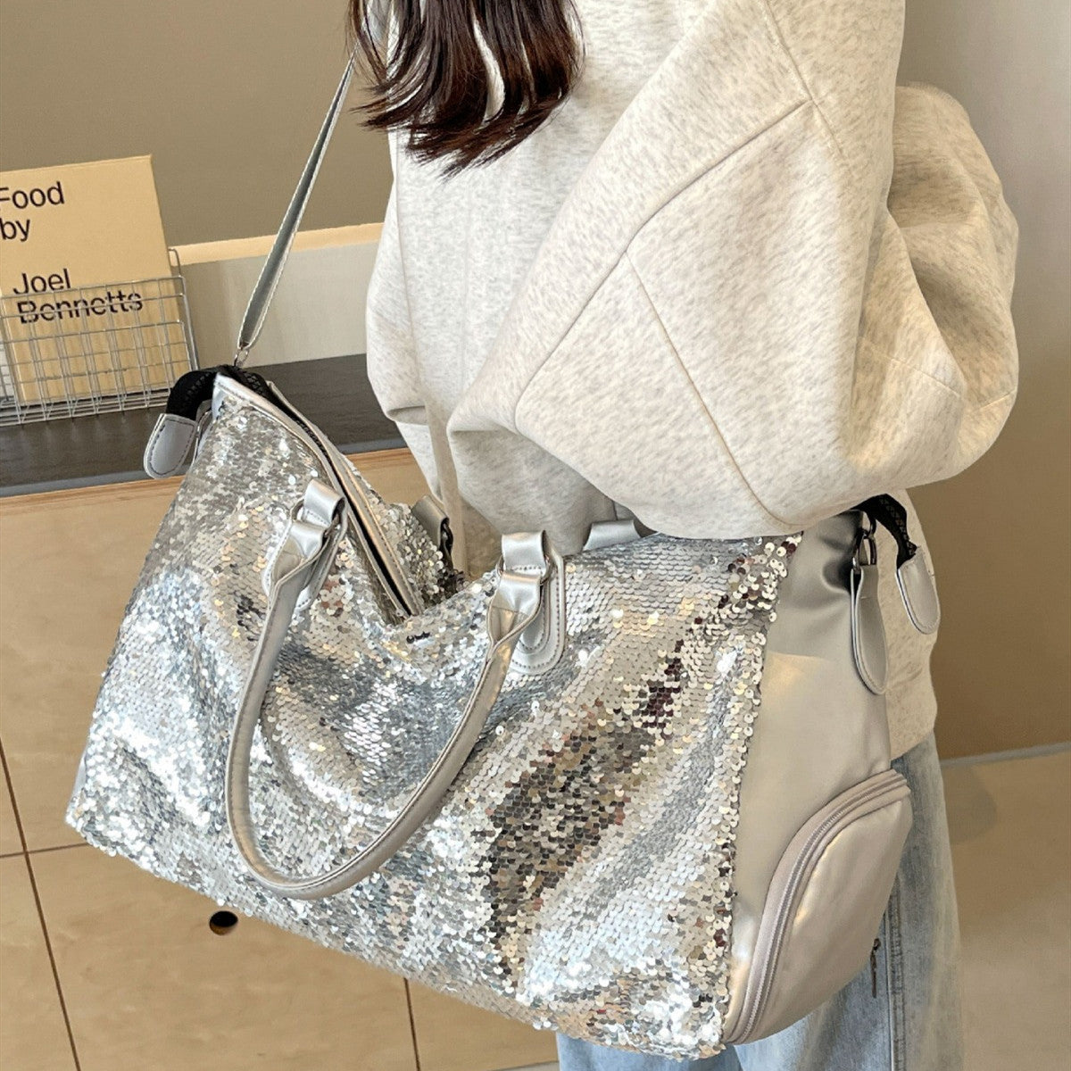 Sequined Travel Workout Fashion Shoulder Bag