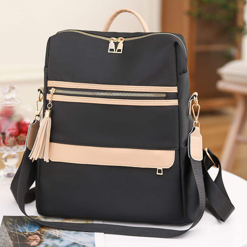 Women's Fashion Casual Simple Tassel Backpack