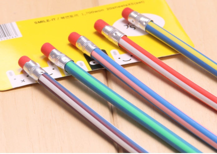 Colorful Creative Striped Soft Pencil Small Gifts