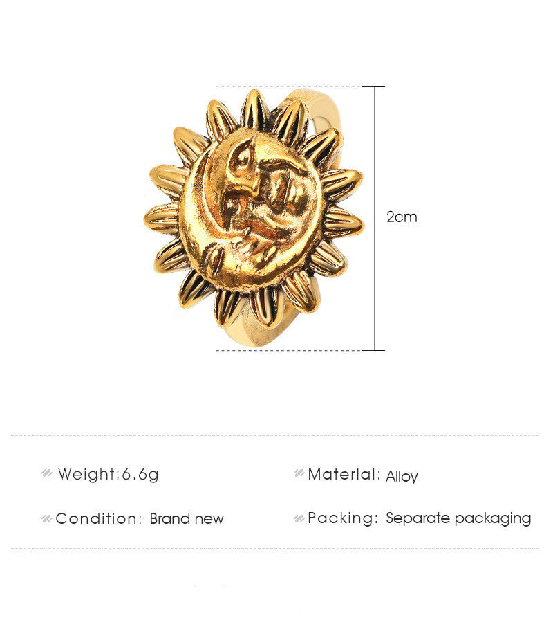 Abstract Face Ring Fashion Creative Accessories