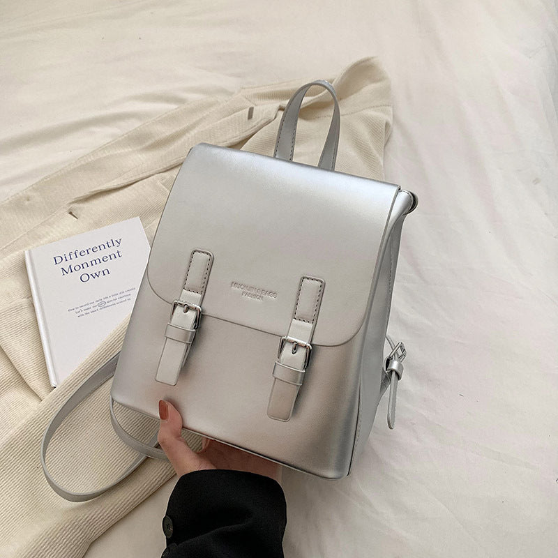 Women's Fashion Simple Solid Color Backpack