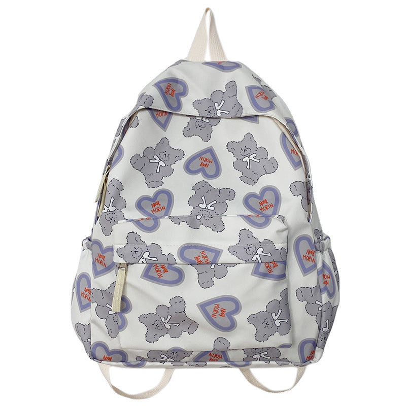 Women's Cute Fashion Bear Printed Schoolbag