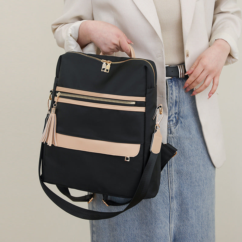 Women's Fashion Casual Simple Tassel Backpack