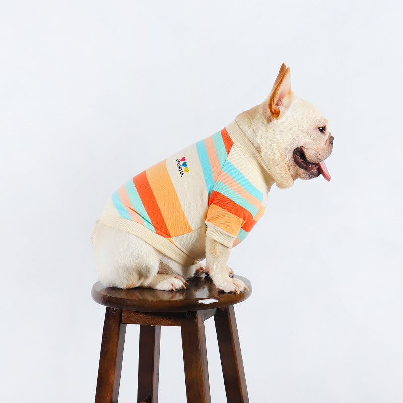 Fashion Colorful Striped Dog Clothes