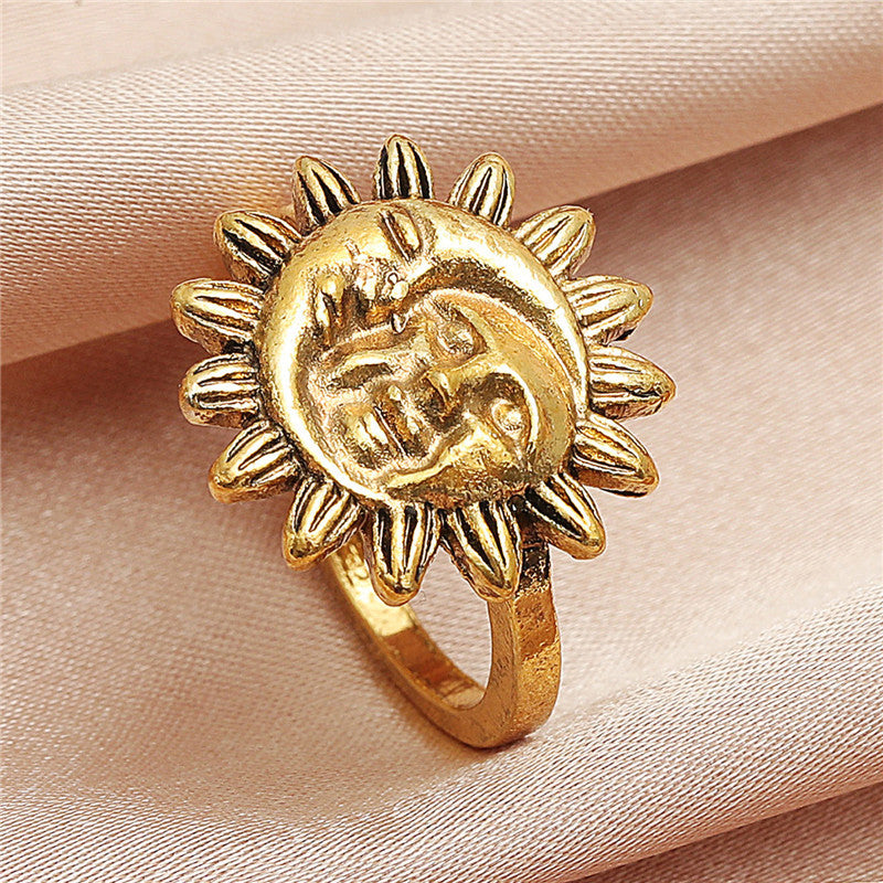 Abstract Face Ring Fashion Creative Accessories