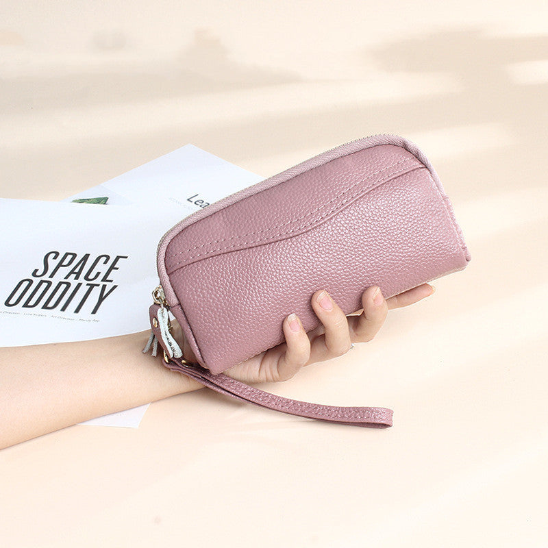 Women's Fashion Simple Leather Long Wallet