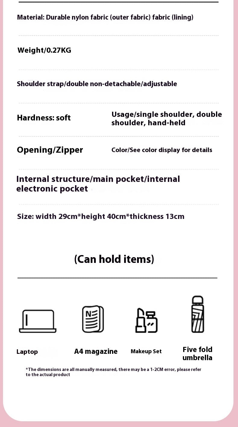 Fashion Large Capacity Cotton Backpack