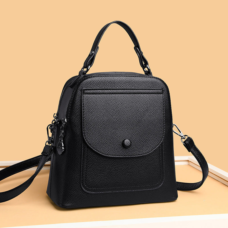 Vintage Leather Women's Fashion Multipurpose Backpack