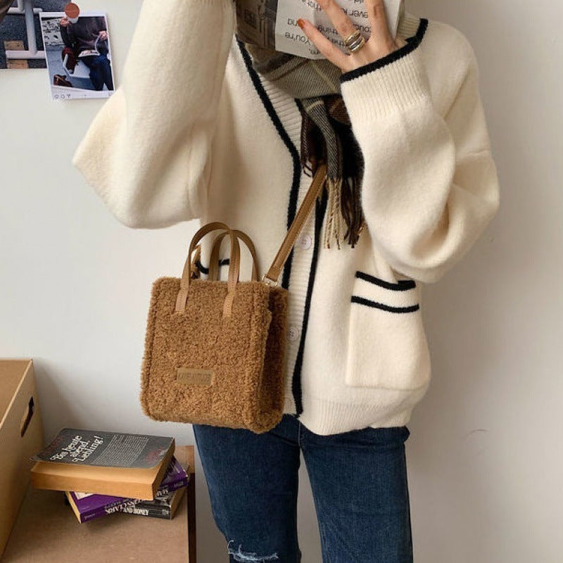 Women's Fashion Lamb Wool Crossbody Bag