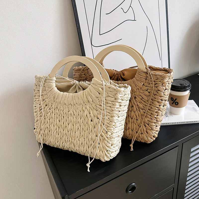 Women's Fashion Simple Handmade Straw Bag