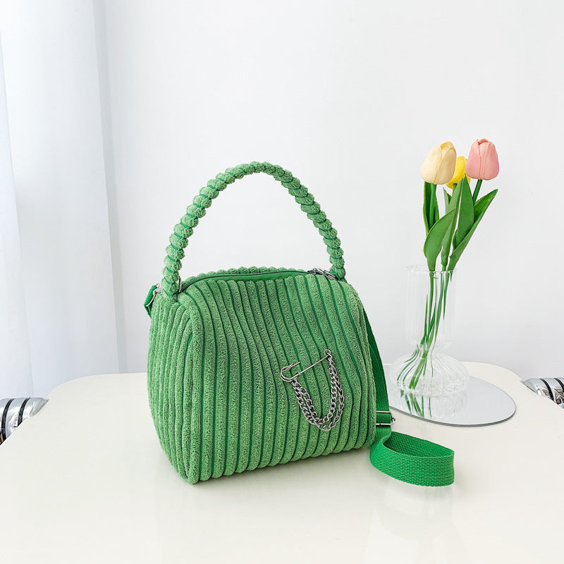 Textured Portable Girly Fashion Messenger Bag